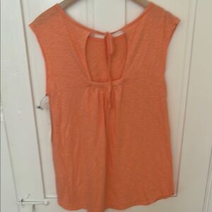 Size S Caslon melon Tie back Cap Sleeve Blouse (oversized)